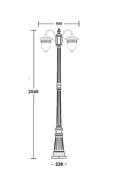 Наземный фонарь Oasis Light 87209LA/18 Gb KRAKOV 1 L