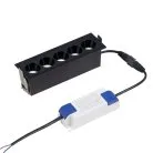 Встраиваемый черный LED светильник с драйвером, линзами, 10Вт, 4000К,  24°, 785лм Vitaluce VT0200063-01