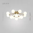 Потолочная люстра MARTIAL 12 ламп. Цвет Золото Lampatron 7505-20898