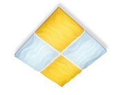 Потолочный светодиодный светильник Ambrella light FP2381 WH 128W D500*500 Parus
