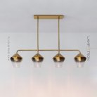 Реечный, рядный светильник CLOVE B Цвет Латунь + Янтарь Lampatron clove-b-brass-amber 7781-21929