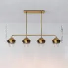 Реечный, рядный светильник CLOVE B Цвет Латунь + Янтарь Lampatron clove-b-brass-amber 7781-21929