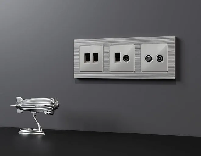 Комплект механизма розетки компьютерной + TV оконечной RJ-45 (8P8C) CAT6/50-870 MHz 1dB с автоматической защитной шторкой ALFA Серебро глянец Volt MA412510 QUANT Комплект механизма розетки компьютерной + TV оконечной RJ-45 (8P8C) CAT6/50-870 MHz 1dB с автоматической защитной шторкой ALFA Серебро глянец Volt MA412510 QUANT