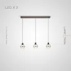 Готовая комбинация светильников ELVARD COMBO 3 лампы. Планка Lampatron 6953-19075