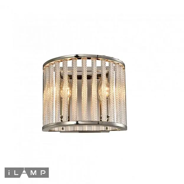 Настенный светильник iLamp Qeens W9501-2 Nickel Настенный светильник iLamp Qeens W9501-2 Nickel