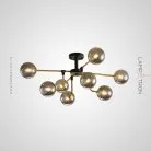 Потолочная люстра AGIRA 8 плафонов. Цвет пепельный. Lampatron 2104-3284