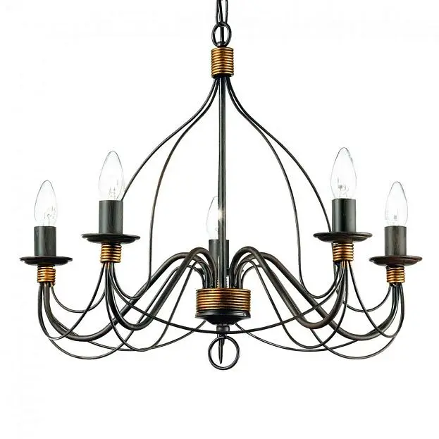Подвесная люстра Ideal Lux 057187 CORTE SP5 RUGGINE