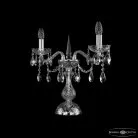 Настольная лампа хрустальная Bohemia Ivele Crystal 1413L/2/141-39 Ni