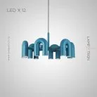 Люстра FANNY 12 ламп. Цвет Синий Lampatron 4943-24397