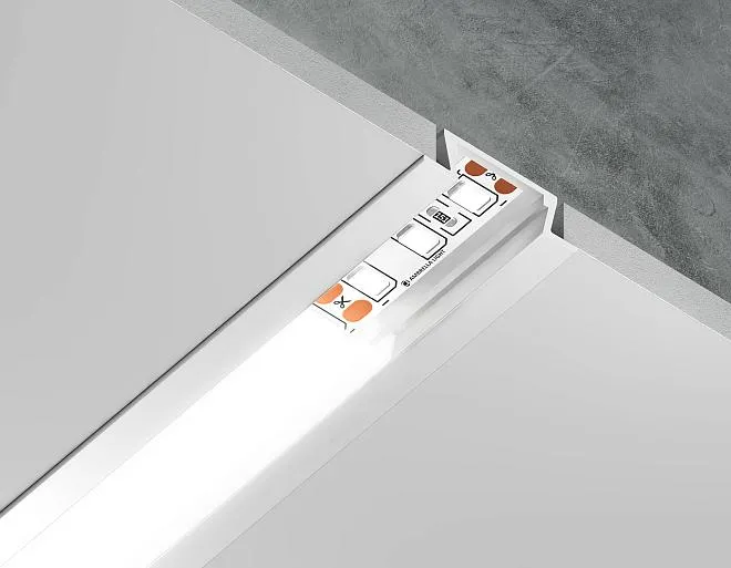 Алюминиевый профиль встраиваемый 2м Ambrella light GP1001WH Alum Profile