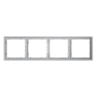Рамка пластиковая на 4 поста, (серый) Voltum VLS100416 S70