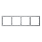 Рамка пластиковая на 4 поста, (серый) Voltum VLS100416 S70