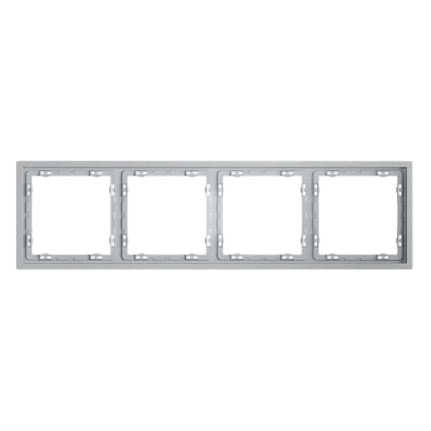 Рамка пластиковая на 4 поста, (серый) Voltum VLS100416 S70