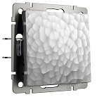 Выключатель одноклавишный (серебряный) Werkel W1210006 Hammer a052078