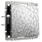 Выключатель одноклавишный (серебряный) Werkel W1210006 Hammer a052078