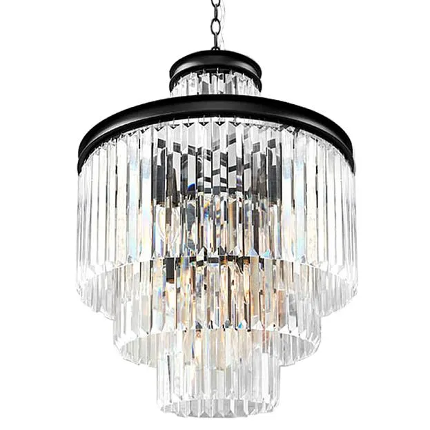Подвесная люстра RH Odeon Chandelier Four Black 50 ImperiumLoft 156892-22 40.2945-2
