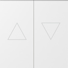 Клавиша 2-я со стрелками для жалюзи, матовый белый Donel DE29433 A07