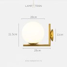 Бра STEM WALL Латунь Lampatron stem-wall-brass 1811-22294
