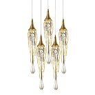 Подвесной светильник Delight Collection P68009L-5/R gold Goddess Tears