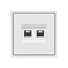 Розетка компьютерная двойная LeDron Dual CAT 6 (DATA) White