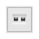 Розетка компьютерная двойная LeDron Dual CAT 6 (DATA) White