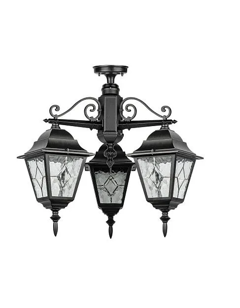 Потолочный светильник уличный Oasis Light 79970MAlgW/3 Bl QUADRO M lead GLASS