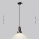 Подвесной светильник PIET CONE WOOD Цвет Черный Lampatron 8492-23415