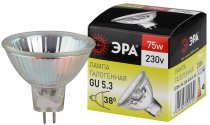 Лампочка галогеновая ЭРА GU5.3-JCDR (MR16) -75W-230V-CL
