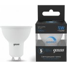 Лампа Gauss 101506305-D MR16 5W 530lm 6500K GU10 диммируемая LED