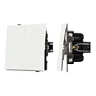 Механизм выключателя двухклавишный проходной SWT-TENDO-MKP2-SFPL-WH (230V, 10A) Arlight 054556