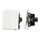 Механизм выключателя двухклавишный проходной SWT-TENDO-MKP2-SFPL-WH (230V, 10A) Arlight 054556