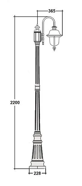Наземный фонарь Oasis Light 84309c/10 Bl MADRID-COOPER