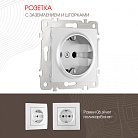 Розетка с заземлением и шторками, 16A 250V Arte Milano 206.40-1.silver am