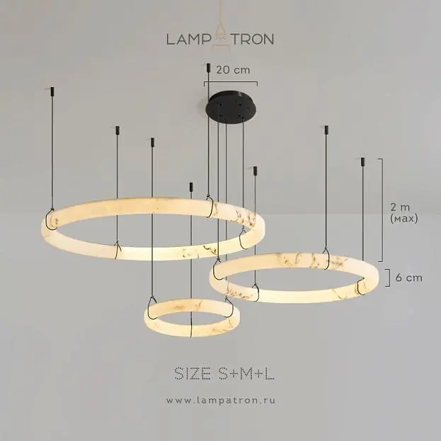 Кольцевые люстры и светильники ESTEFAN Размер Combo S+M+L Lampatron 8883-25117 Кольцевые люстры и светильники ESTEFAN Размер Combo S+M+L Lampatron 8883-25117