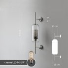 Бра CATCH WALL Плафон цилиндр. Размер S. Цвет сталь. Lampatron 1127-316