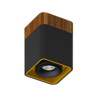 Накладной светодиодный светильник Ledron TUBING Wooden 30 Black-Gold