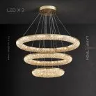 Кольцевые люстры и светильники NELIUS Три кольца. 40 + 60 + 80 см Lampatron 7724-21659