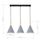 Светильник подвесной Черный/Серый E27 3*40W Evoluce SLE1255-413-03 ARKET