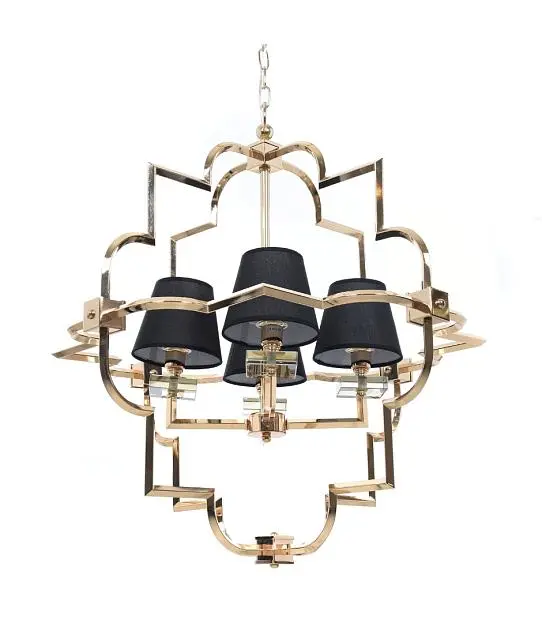 Подвесная люстра Lumina Deco LDP 8020-4 GD+BK Baltimore Подвесная люстра Lumina Deco LDP 8020-4 GD+BK Baltimore