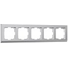 Рамка на 5 постов (серебряный матовый) Werkel W0051865l Stark a063457