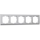 Рамка на 5 постов (серебряный матовый) Werkel W0051865l Stark a063457
