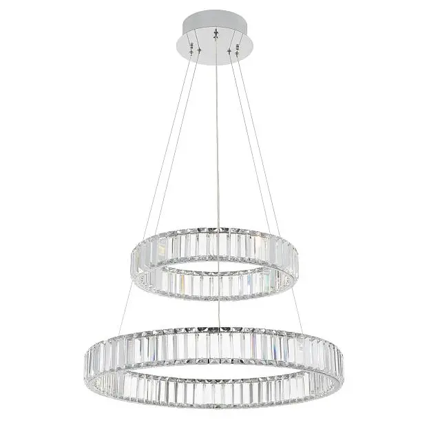 Люстра хрустальная с пультом Хром LED Citilux CL338261 Чезаре Люстра хрустальная с пультом Хром LED Citilux CL338261 Чезаре