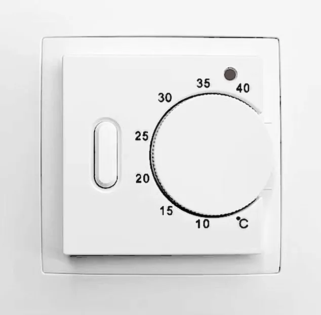 Термостат с выносным датчиком пола 16 A, 45*45 мм, белый матовый Donel DTEF245W DTEF