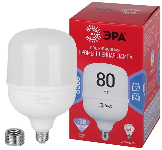 Лампочка светодиодная ЭРА LED POWER T140-80W-6500-E27/E40 R