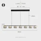 Реечный, рядный светильник MAYER LONG 7 плафонов Lampatron 8378-22929