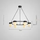 Кольцевые люстры и светильники TORVILL RING 6 плафонов. Цвет черный Lampatron f-torvill-ring-6-black 8859-25012