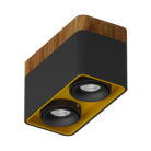 Накладной светодиодный светильник Ledron TUBING 2 Wooden 30 Black-Gold
