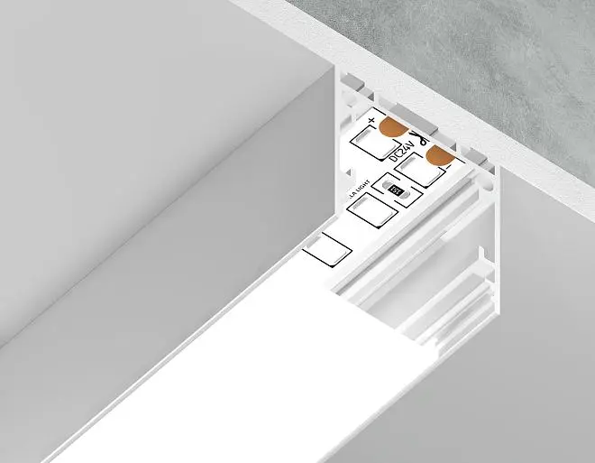 Алюминиевый профиль накладной/подвесной Ambrella light GP2500WH Profile System