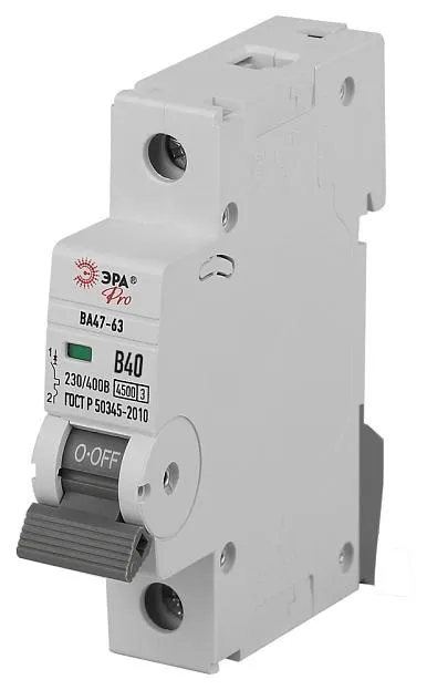 Автоматический выключатель ЭРА VA63-1P40B4.5