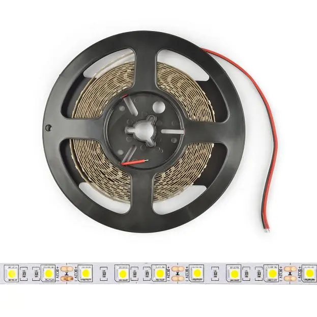 Светодиодная лента Uniel ULS-M25-5050-60LED/m-10mm-IP20-DC12V-14,4W/m-5M-6500K PROFI катушка в герметичной упаковке